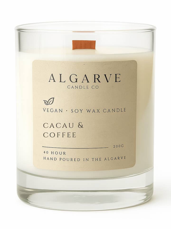 Vela de soja | 40h | Cacao y café para venta al por mayor de Algarve Candle Company