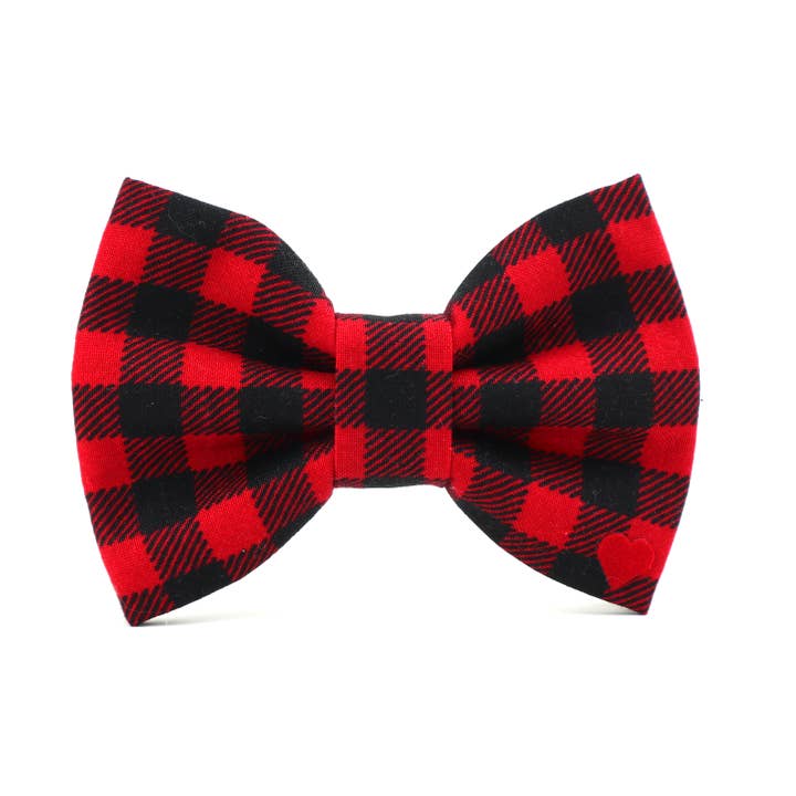 Cozy Check Bow Tie Collar Attachment for wholesale by Dubdog Designs