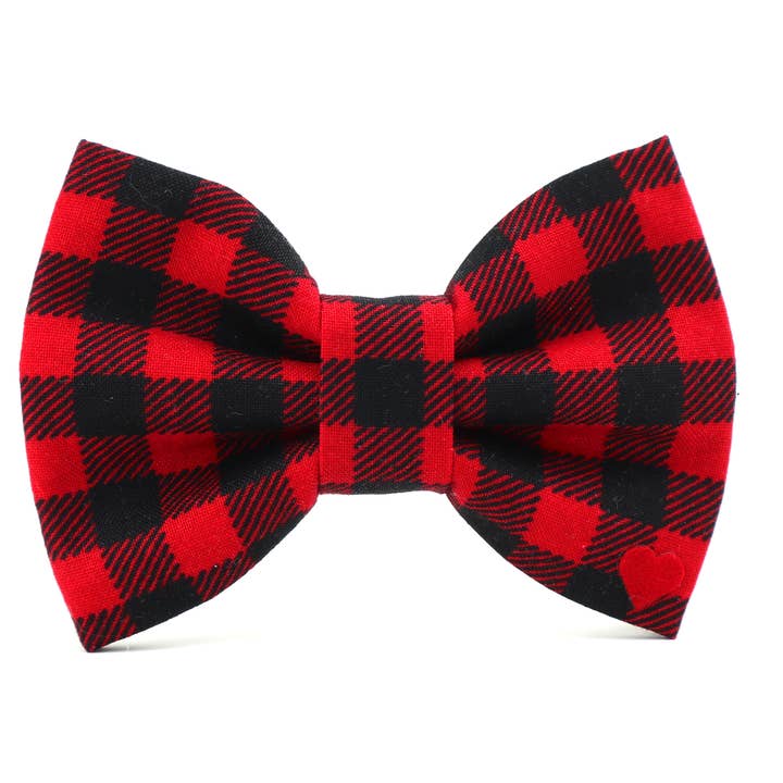 Cozy Check Bow Tie Collar Attachment for wholesale by Dubdog Designs