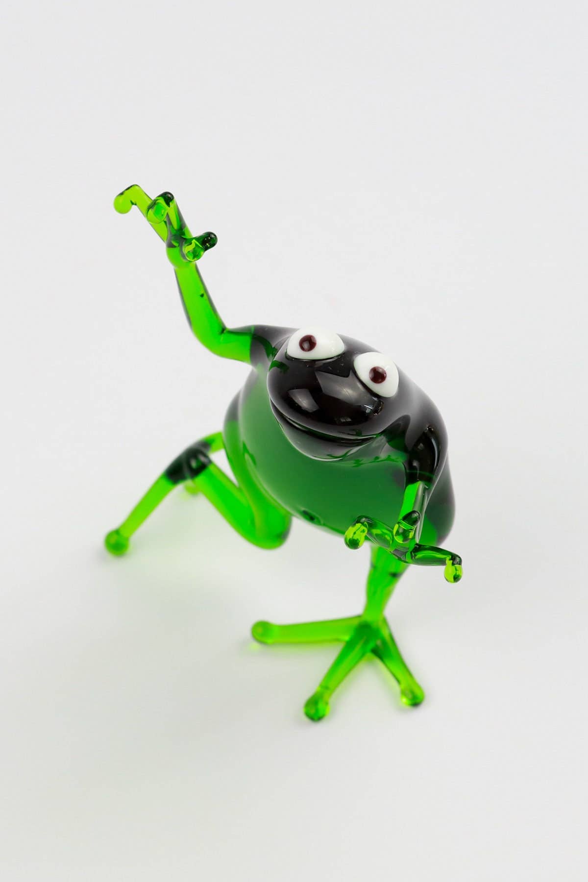 Adamodart - Wholesale Sculpture - Dancing Frog Glass Sculpture, Murano glass animal figurine1