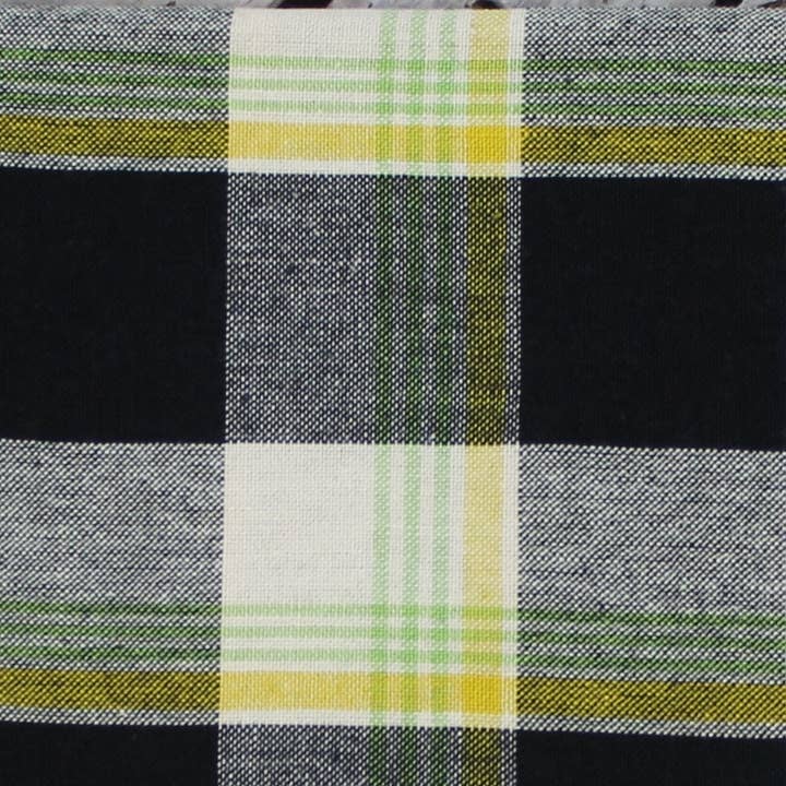 Home Collections by Raghu – wholesale Dinner & cloth napkin – Sunflower Buffalo Check Black Buttermilk Napkin
