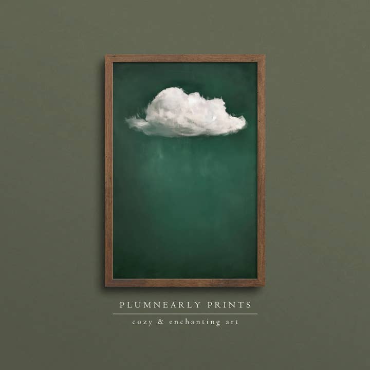 Plumnearly Prints - Wholesale Art Print - Emerald Green Cloud Oil Painting Fine Art Print Poster 62