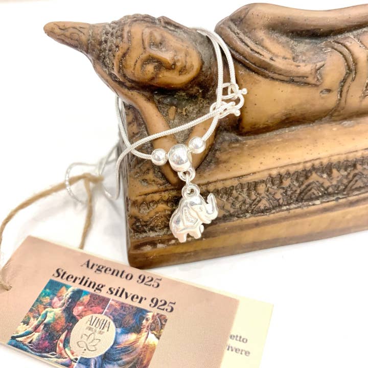 Atisha Spiritual Shop - Wholesale Pendant/Charm Necklace - THAI ELEPHANT THAI ETHNIC NECKLACE WITH ELEPHANT PENDANT IN 925 STERLING SILVER