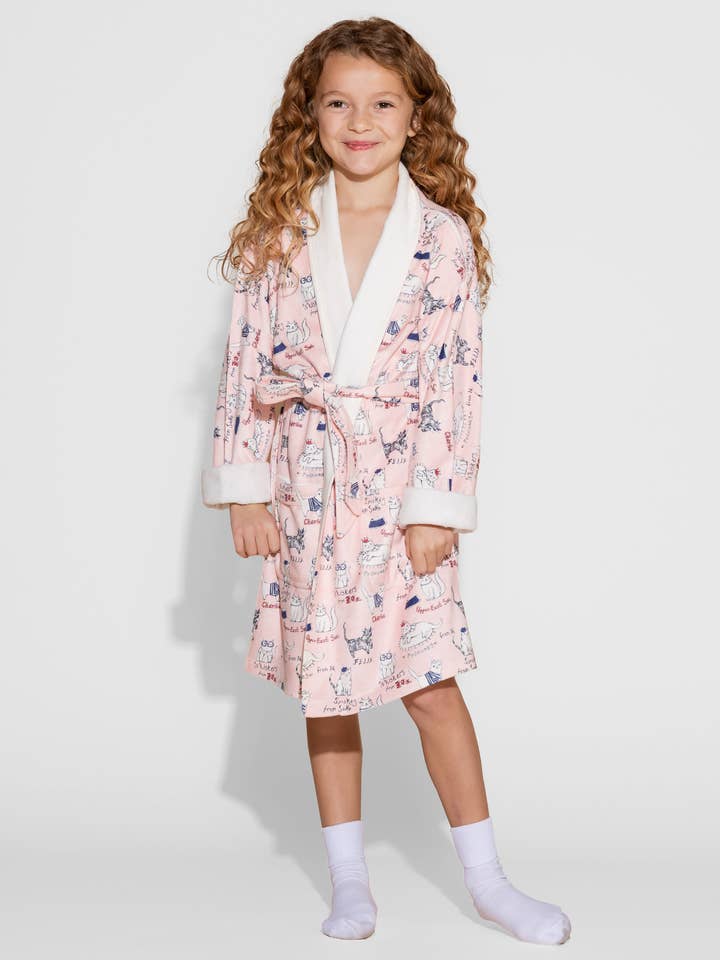 Peignoir pour enfants en chat pour la vente par Wrap Up by VP