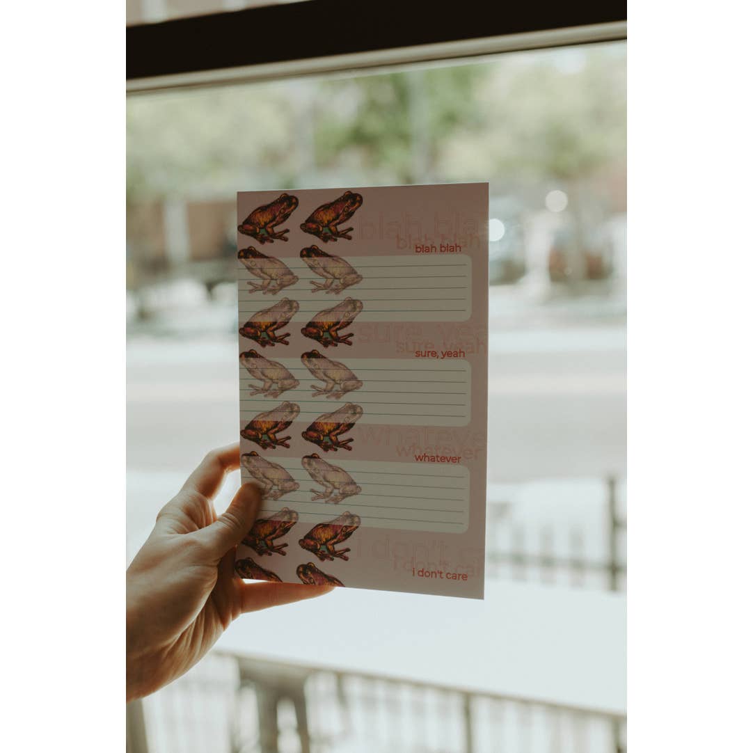 BrickandBarley - Wholesale Notepad - Blah Blah Blah, Sure Yeah, Whatever, I Don't Care Notepad