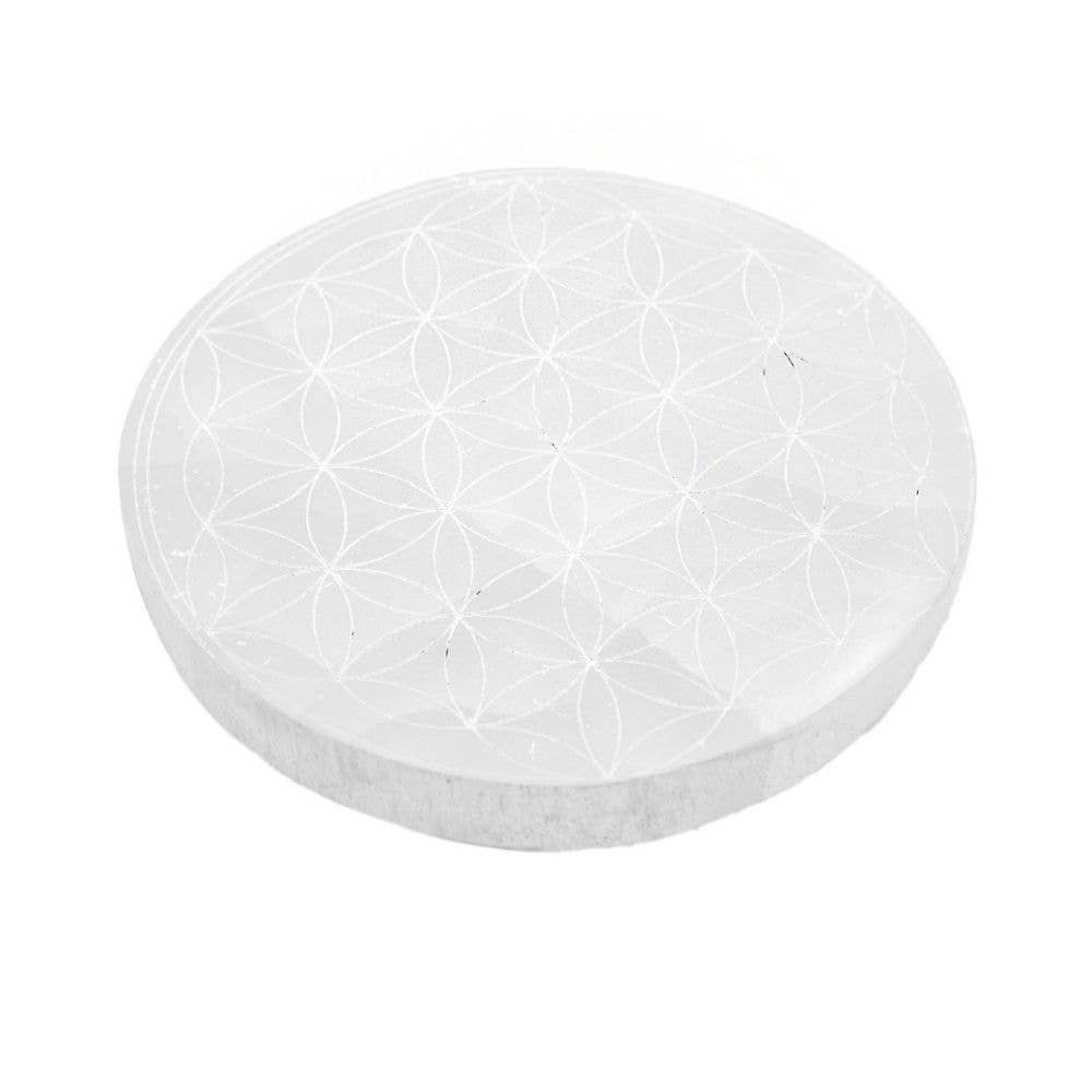 Earths Elements Wholesale - Wholesale Crystal Charging Plate - Selenite Charging Plate - Flower of Life1