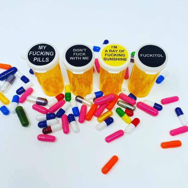 Resinate By KS / by KRISTIN SMITH - Wholesale Decorative Tabletop Object - Oh So Fun Pill Bottles Set