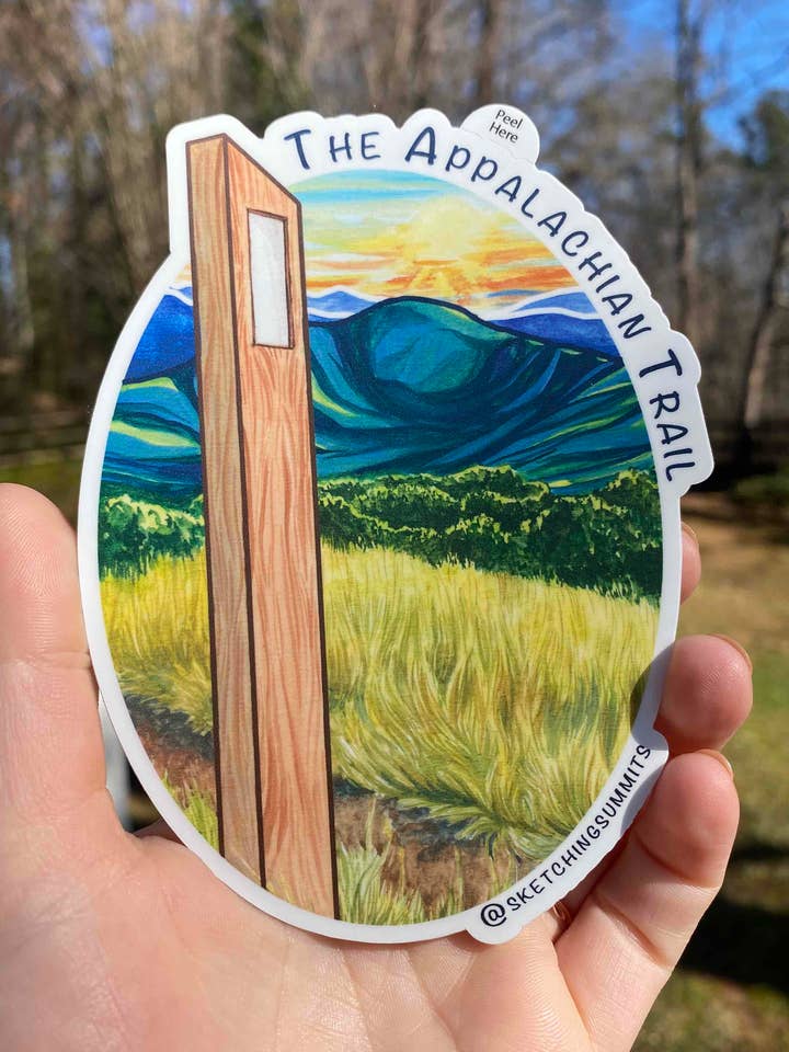 White Blaze on Max Patch Sticker for wholesale by Sketching Summits