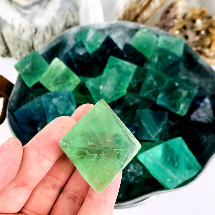 Fluorite Crystal Octahedron - By Size - for wholesale by Rock Paradise
