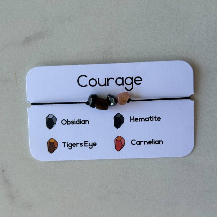 Courage verstellbares Kristallarmband für den Großhandel von KGandThat