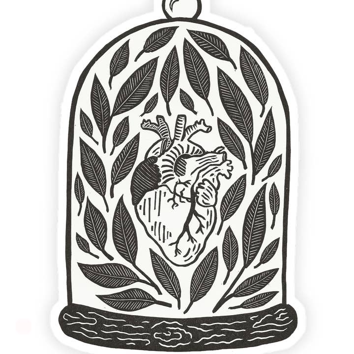 Autocollant en vinyle The Heart Wants pour la vente par Coxswain Press