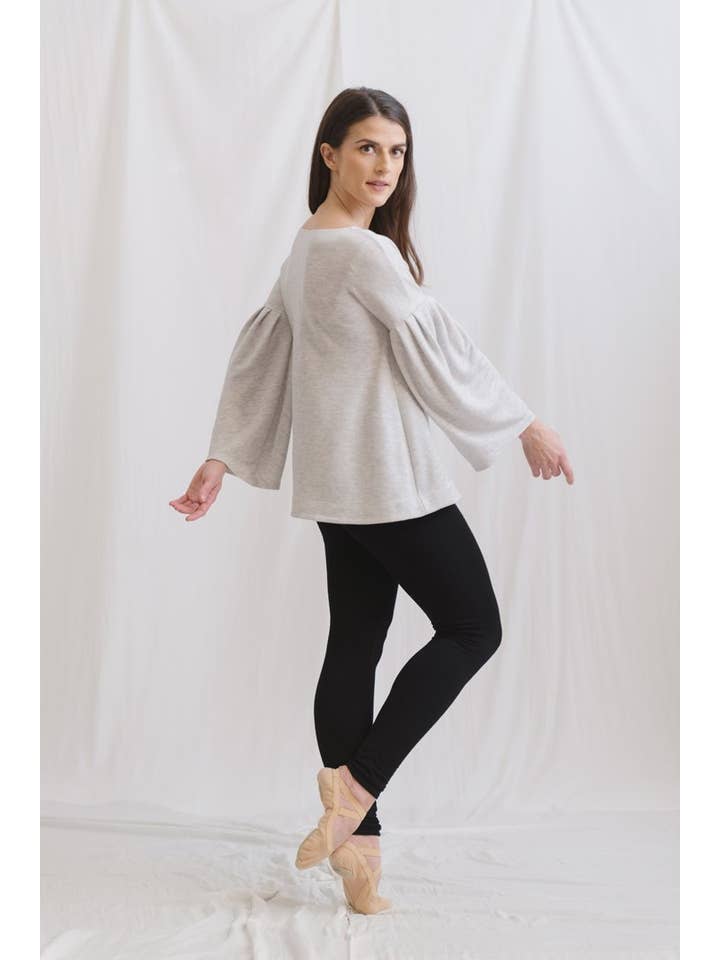 Light melange grey Campanula T-Shirt Lyocell Ecological Fabric for wholesale on Faire
