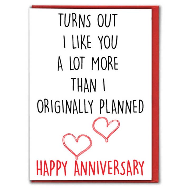 Tarjeta de Aniversario - Me Gustas Más para venta al por mayor de Cheeky Chops Cards & Wanky Candles