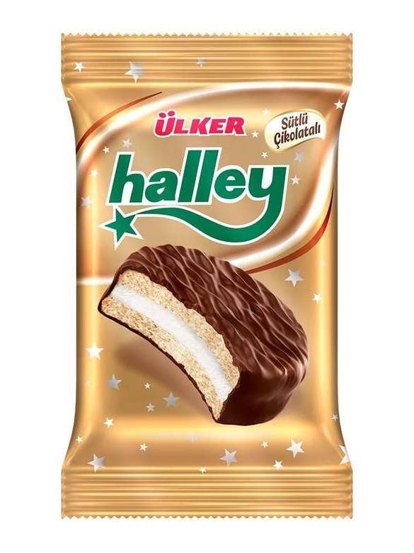 Ulker Halley Chocolate Sandwich Biscuits Turkish Halal for wholesale by Aladdin