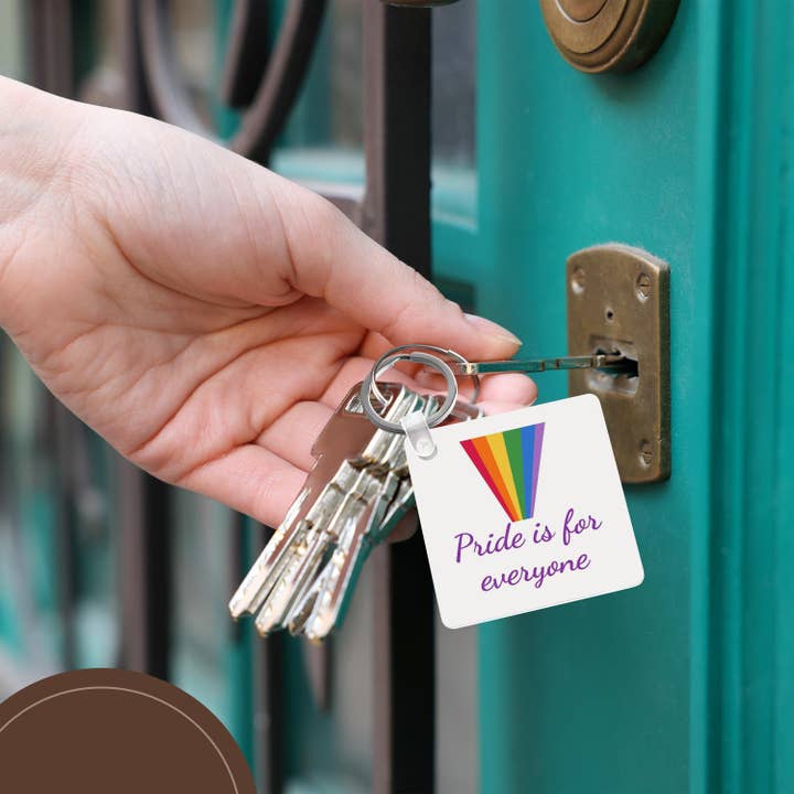 3dRose - Wholesale Keychain - Unisex - 3dRose, Image of a Rainbow with Text of Pride is for everyone, Key Chain5