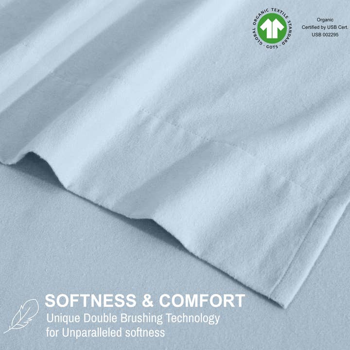 Ruvanti - Wholesale Sheet Set - RUVANTI Organic Flannel Sheets For All Seasons - Breathable & Super Soft - 4 Pcs by Ruvanti11