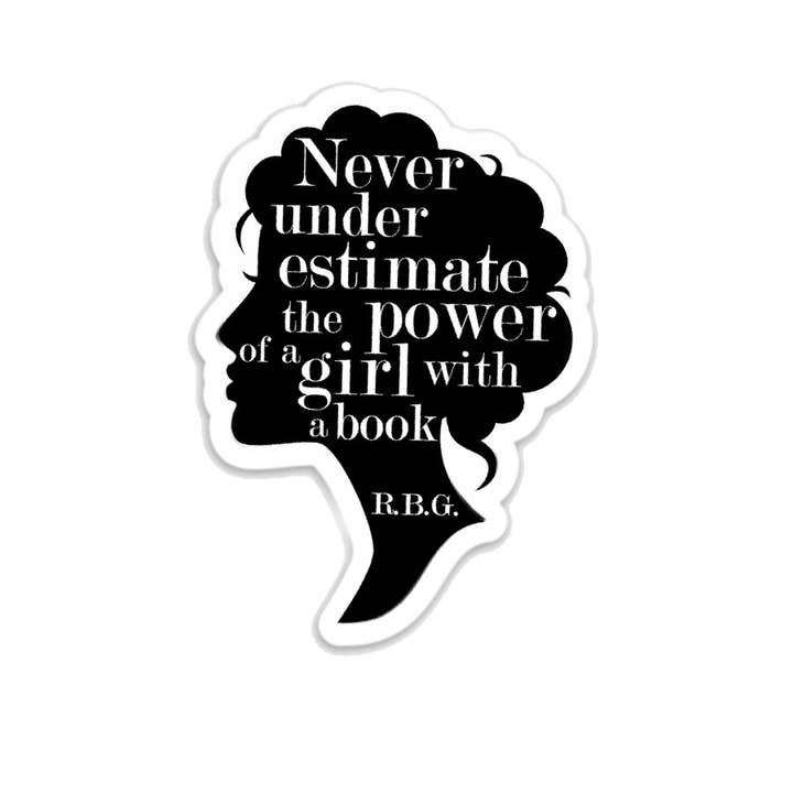Fly Paper Products - Wholesale Sticker - The Power of a Girl with a Book Vinyl Sticker