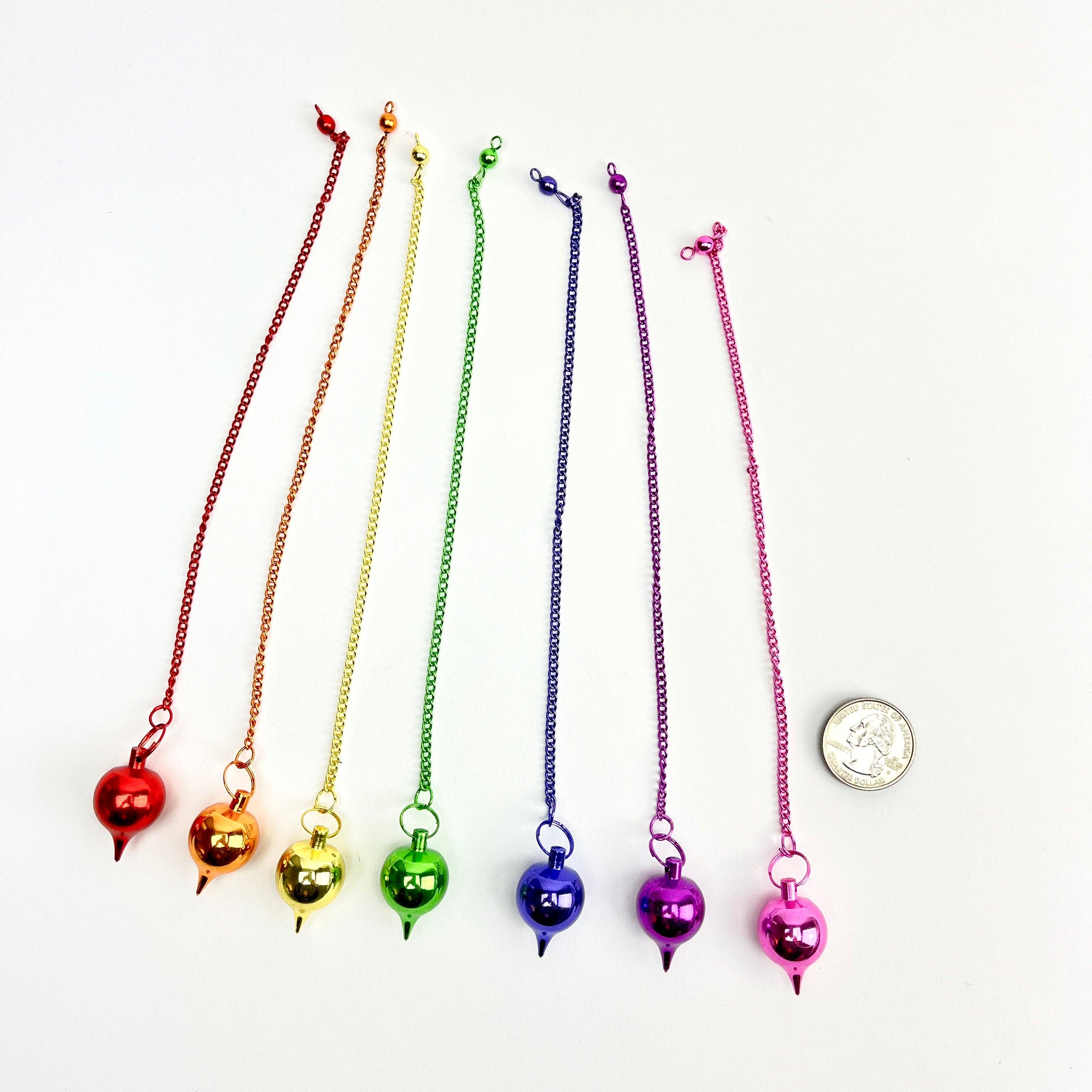 Pelham Grayson Rose – wholesale Meditation supplies – Raindow Pendulums | Set of 7 Chakra Colors2
