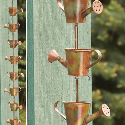 Ancient Graffiti - Wholesale Outdoor Ornament/Decor - Flamed Watering Can Rain Chain0