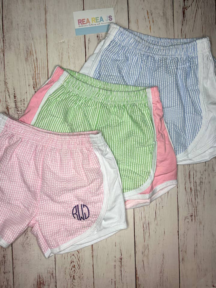 Monogrammed Running Shorts for wholesale by Rea Rea J's