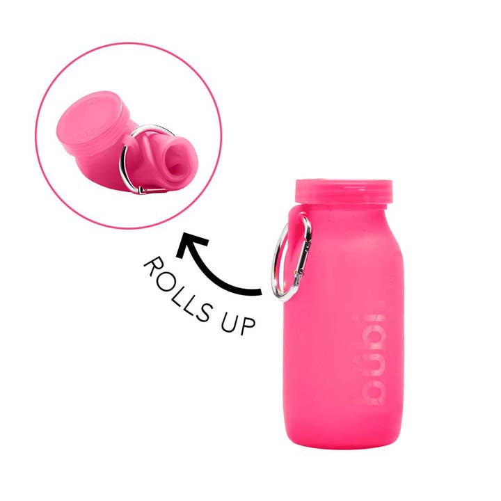 Bubi Brands - Wholesale Water Bottle - Bubi Water Bottle 14oz Pink, sustainable/collapsible2