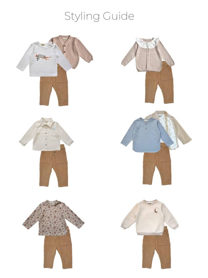 Eli & Nev - Wholesale Pants - Kids - Baby / Kids Brown Corduroy Pants 100% Cotton OEKO-TEX