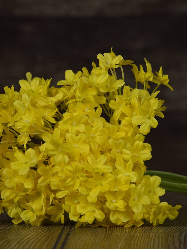 Yellow Lilac Pick 13in for wholesale by Wholesale Home Decor