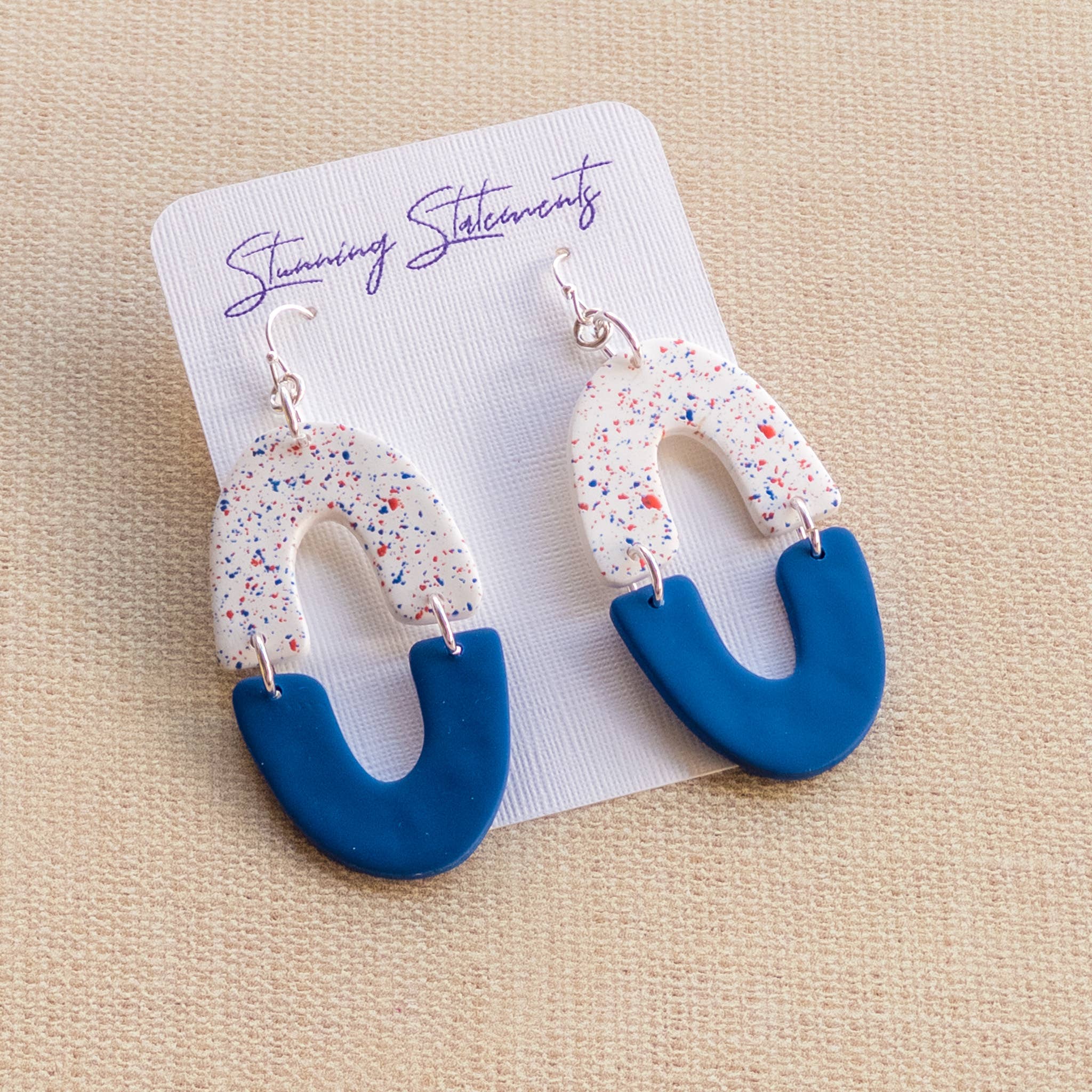 Stunning Statements - Wholesale Dangle Earrings - Giselle Gameday School Spirit Clay Earrings1