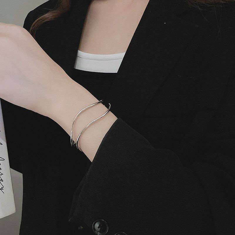 ShieldChic - Wholesale Cuff Bracelet - Metal Irregular Opening Bracelet3