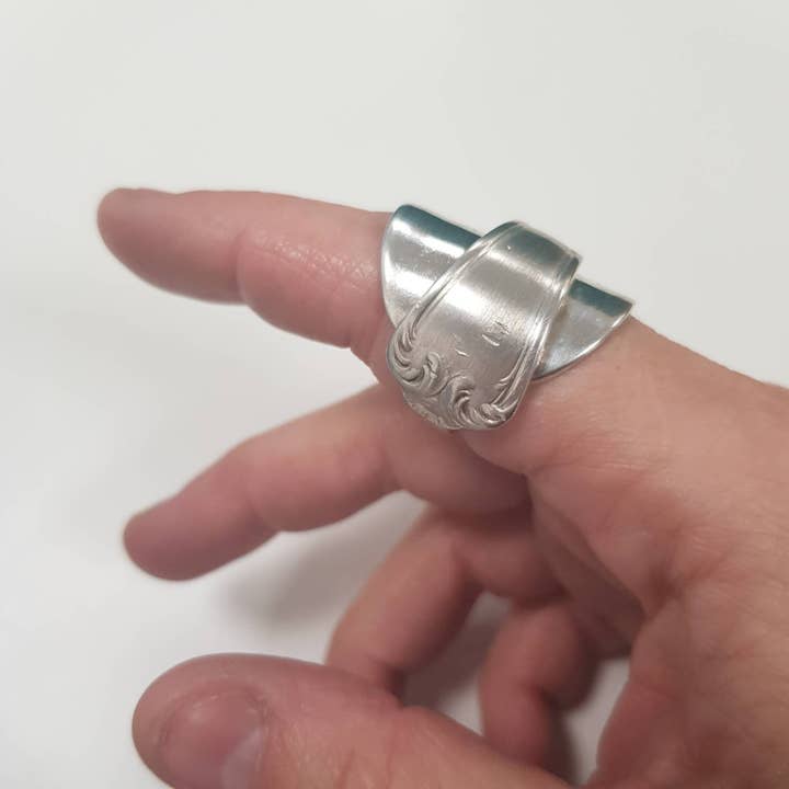 Silver Spoon Ring for wholesale by Gleamlety