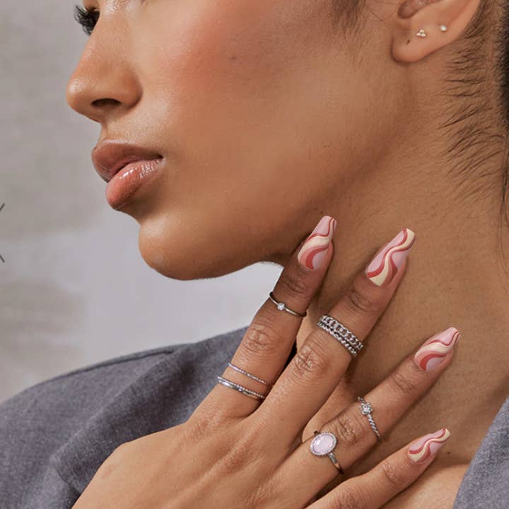 P.R.M.I.T Beauty - Wholesale Press-On/Fake Nails - CARAMEL SWIRL3