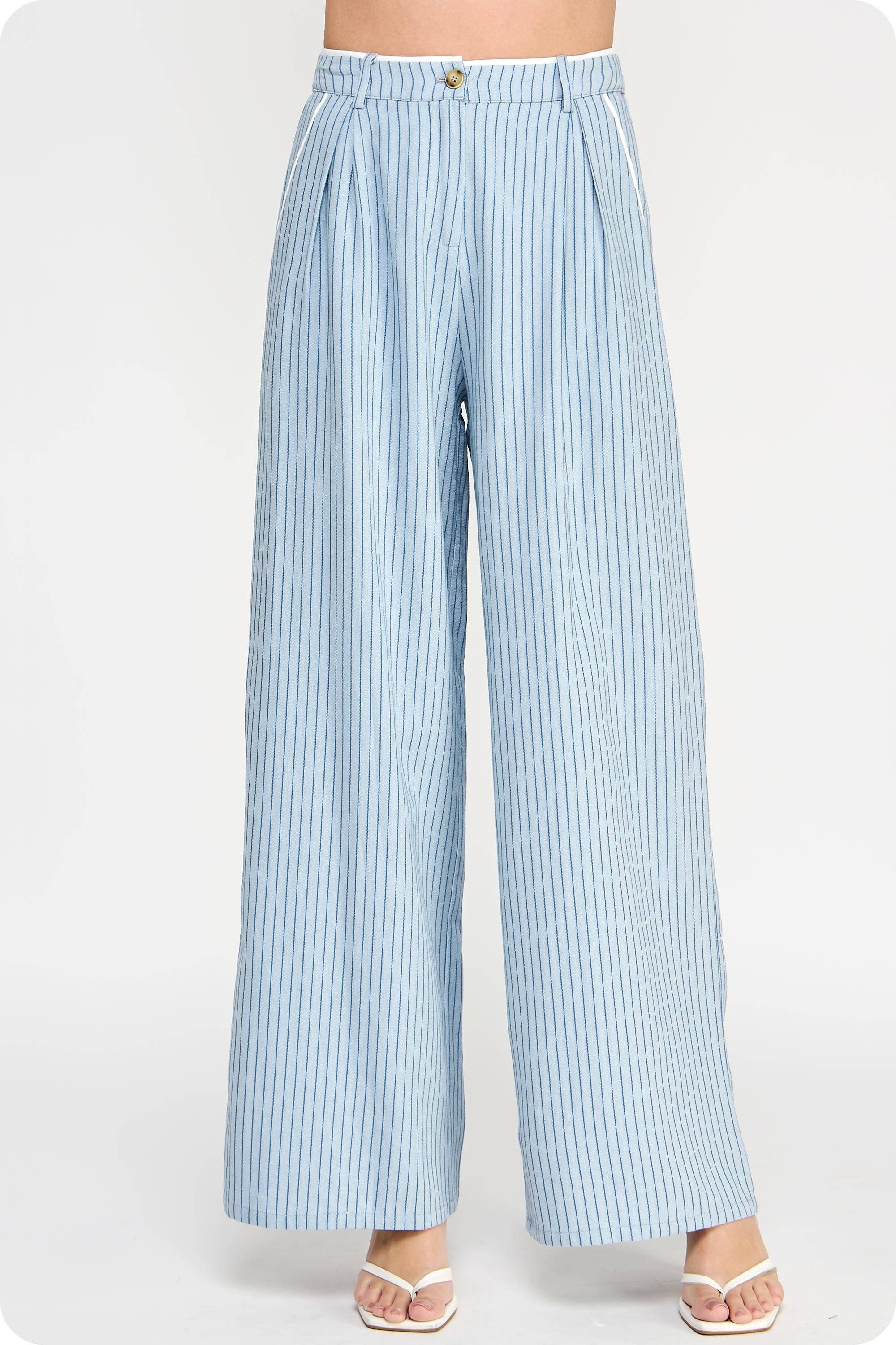 Strut & Bolt – Engroshandel Bukser - Dame – Linnedbukser med kontrastpiping detaljer22