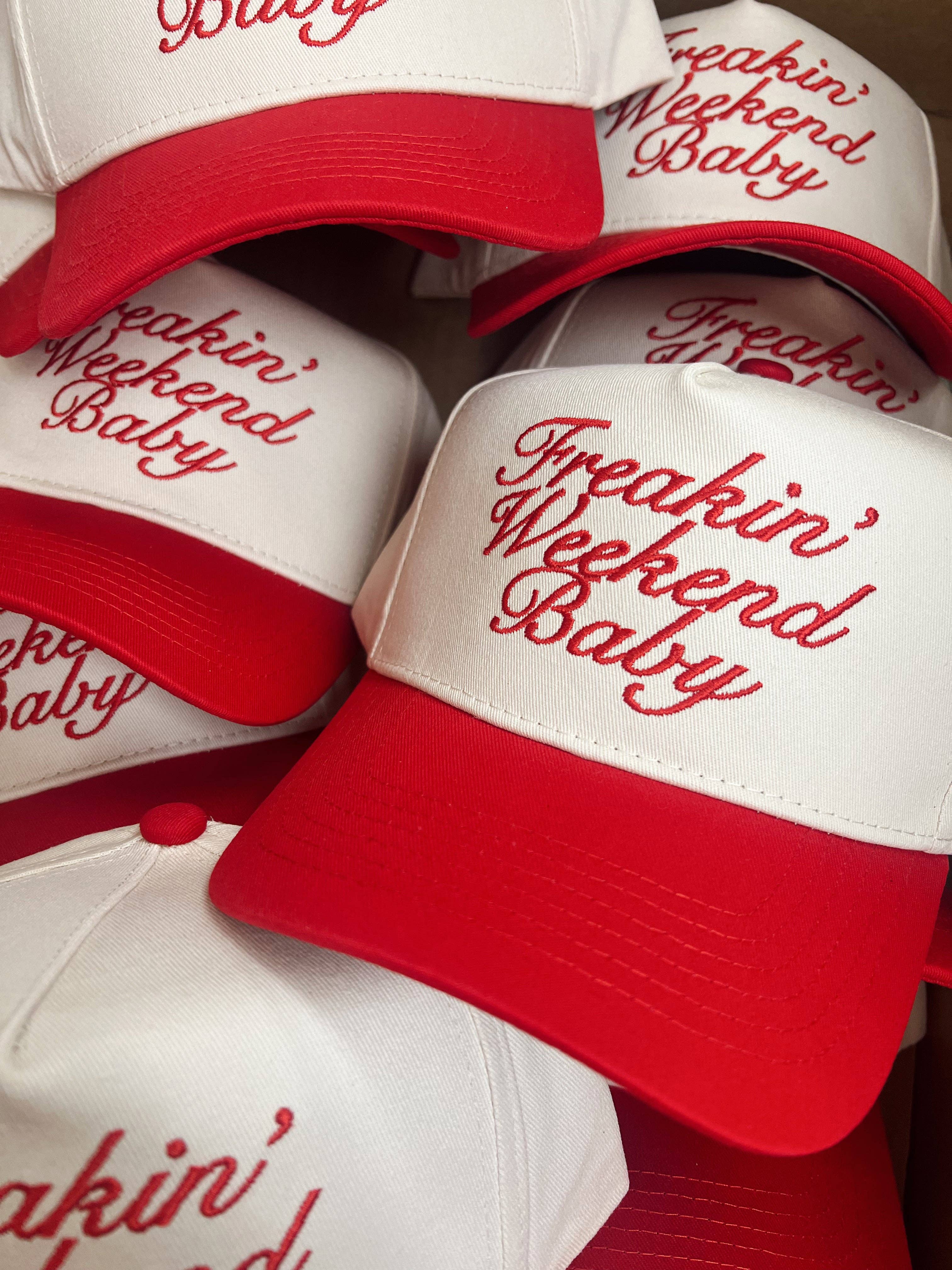 KENZKUSTOMZ - Wholesale Trucker Hat - Women's - Freakin' Weekend Baby - Vintage Trucker Hat4