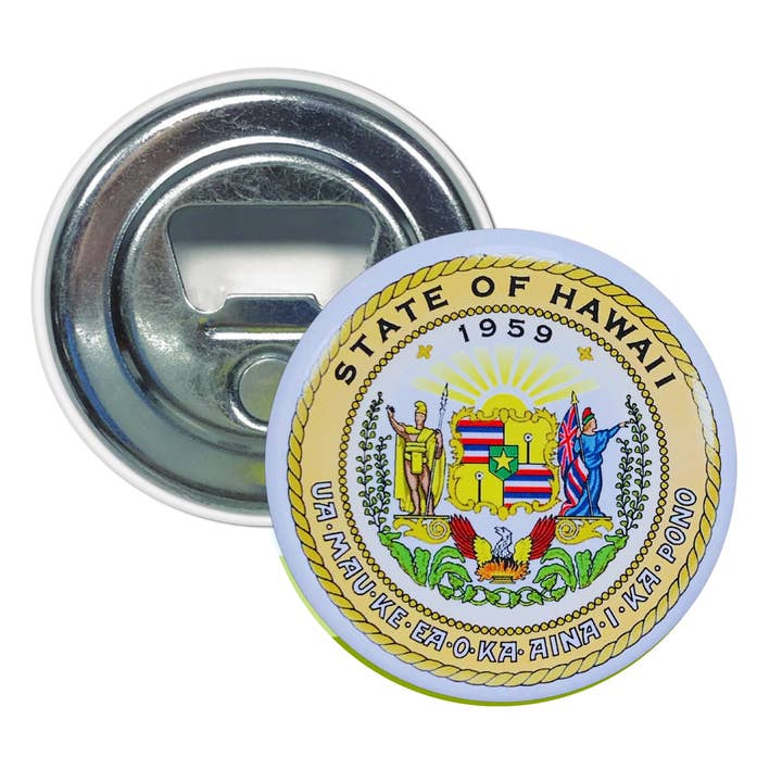 Bottle Opener - Magnet - State Seal Hawaii - USA for wholesale by Worldwide Souvenirs