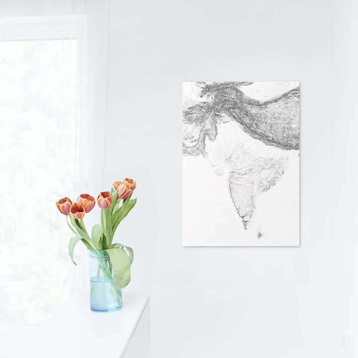 India Topography Map for wholesale by Nativah Chaya