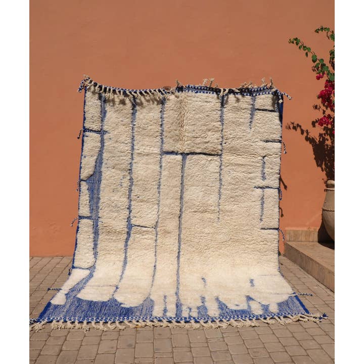 BohoVibeCraft - Wholesale Area Rug - Abstract Geometric Wool, Geometric shapes, Beni Ourain rug