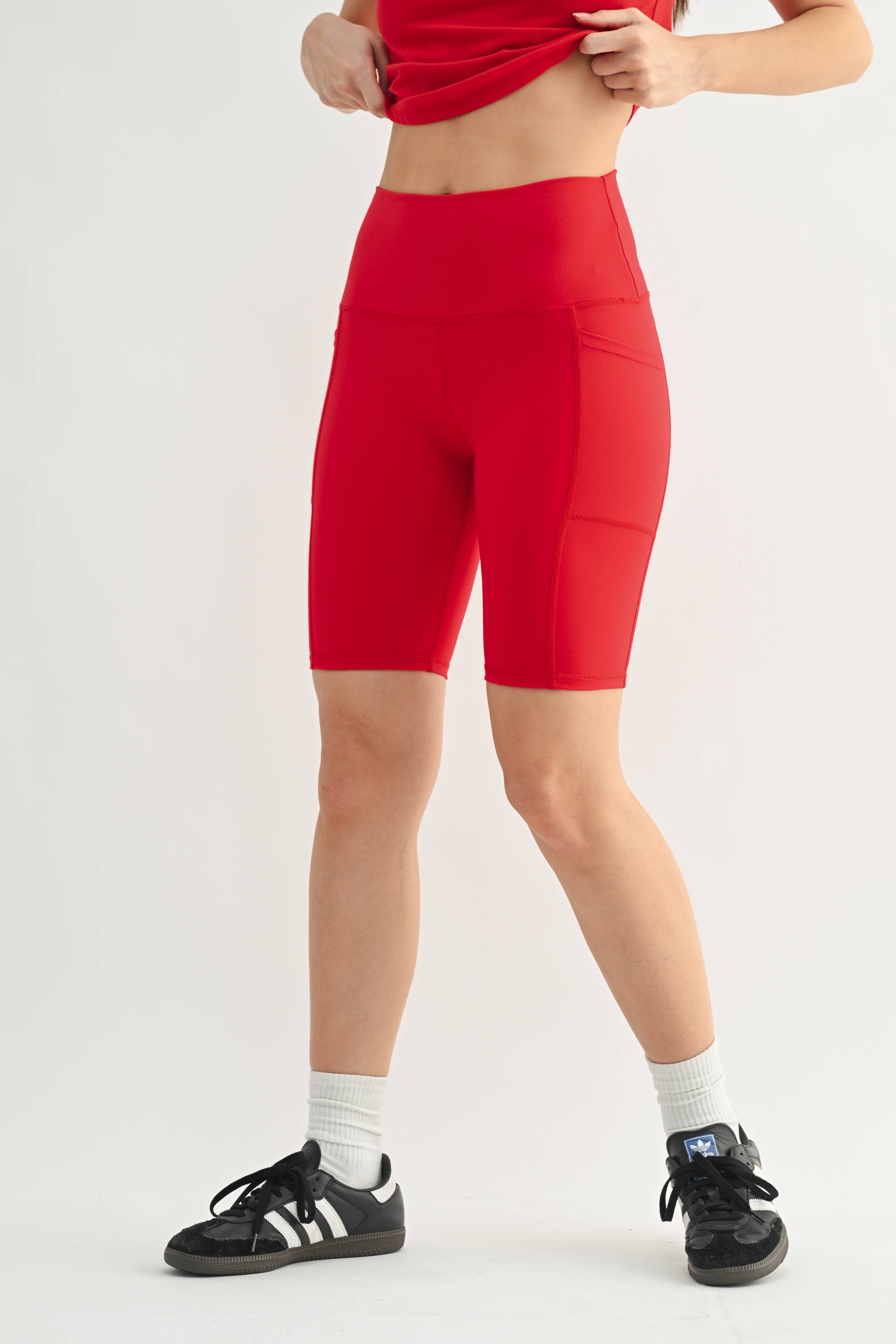 Mono B - Wholesale Athletic Shorts - Women's - Tapered Band Essential Biker Shorts29