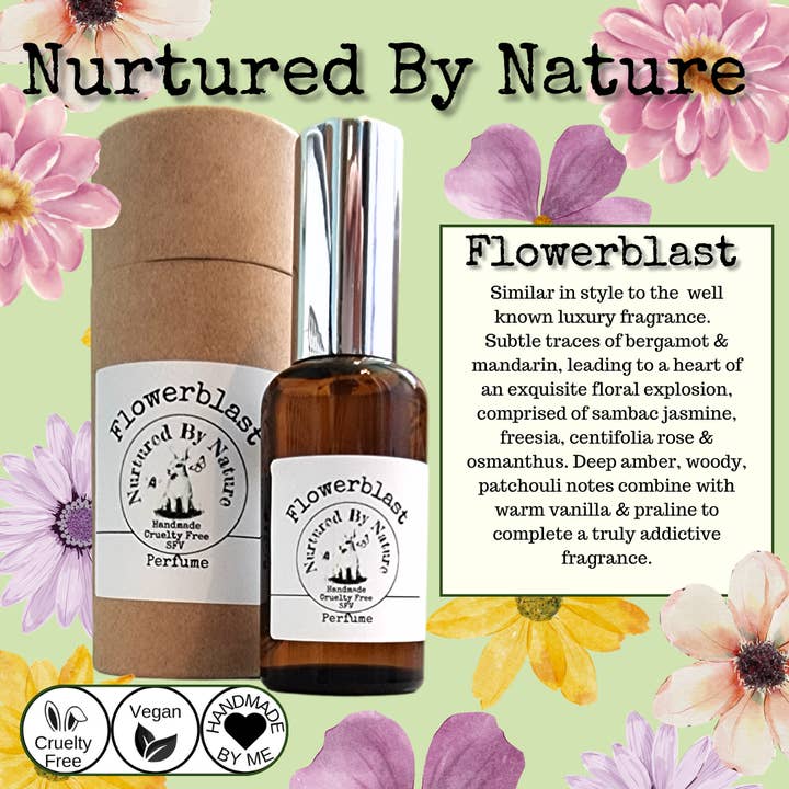 Flowerblast Perfume 50ml for wholesale by Nurtured By Nature SFV