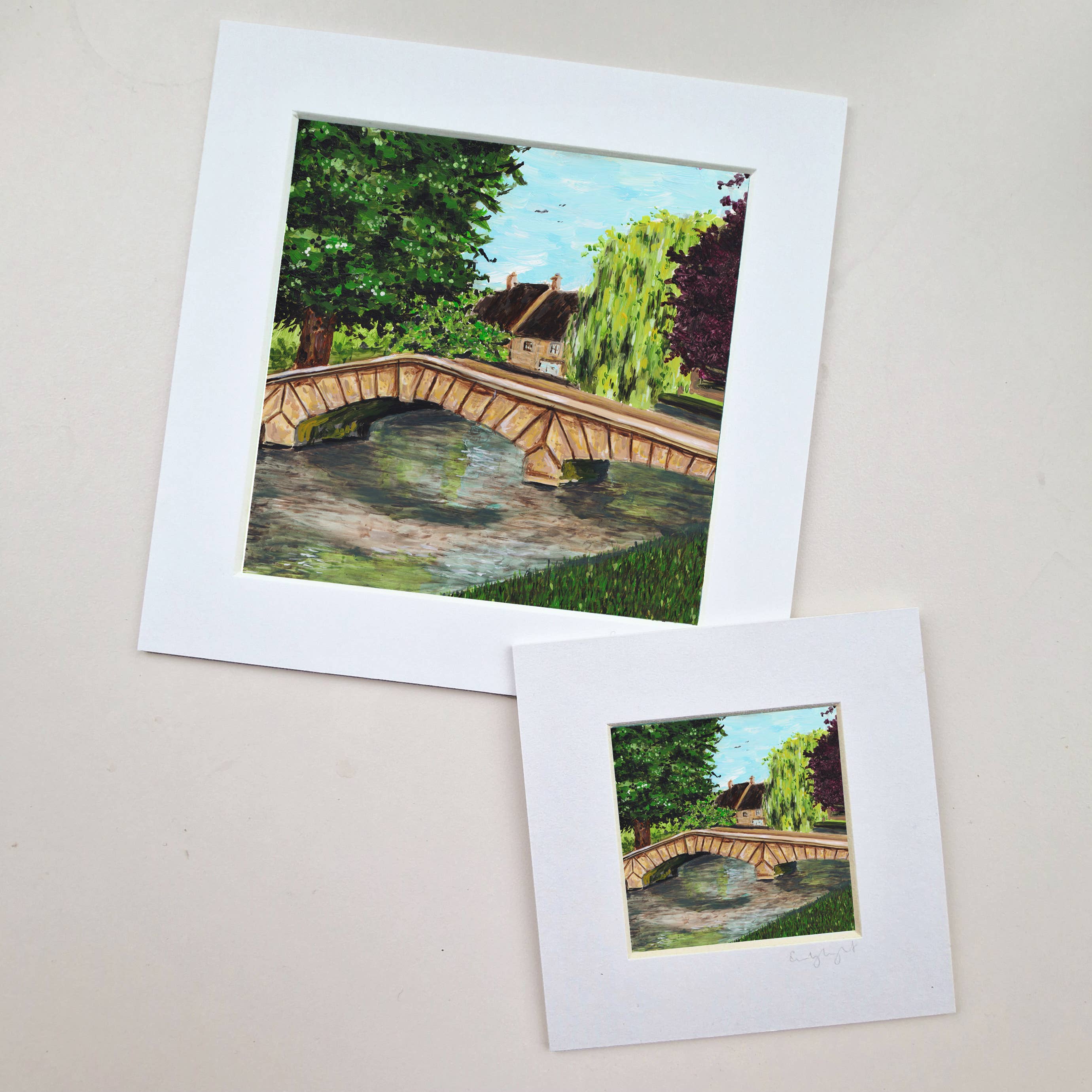 Emily Laura Designs – wholesale Art print – Bourton-on-the-Water Artistic Mounted Art Print3