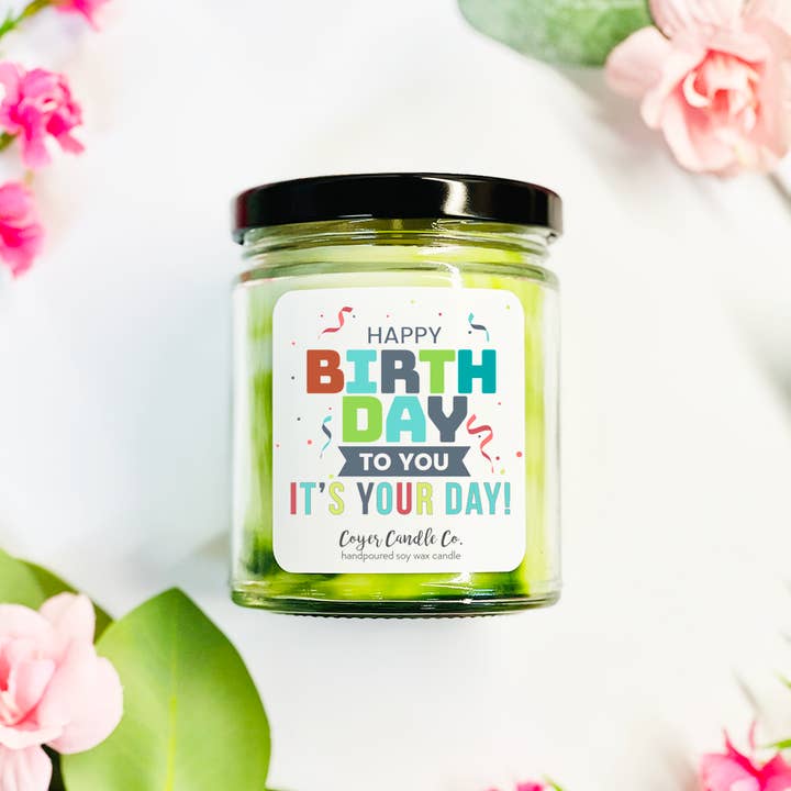 Coyer Candle Co. - Wholesale Jar/Filled Candle - Happy Birthday | 9 oz Candles