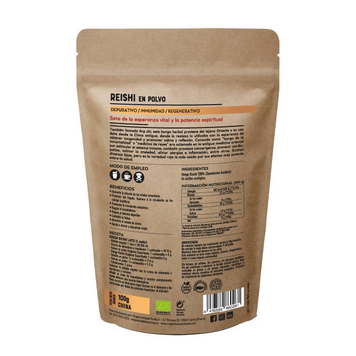 Orgánica Superfoods SL - Wholesale Protein/Superfood Powder - Organic Reishi Powder - 100g1