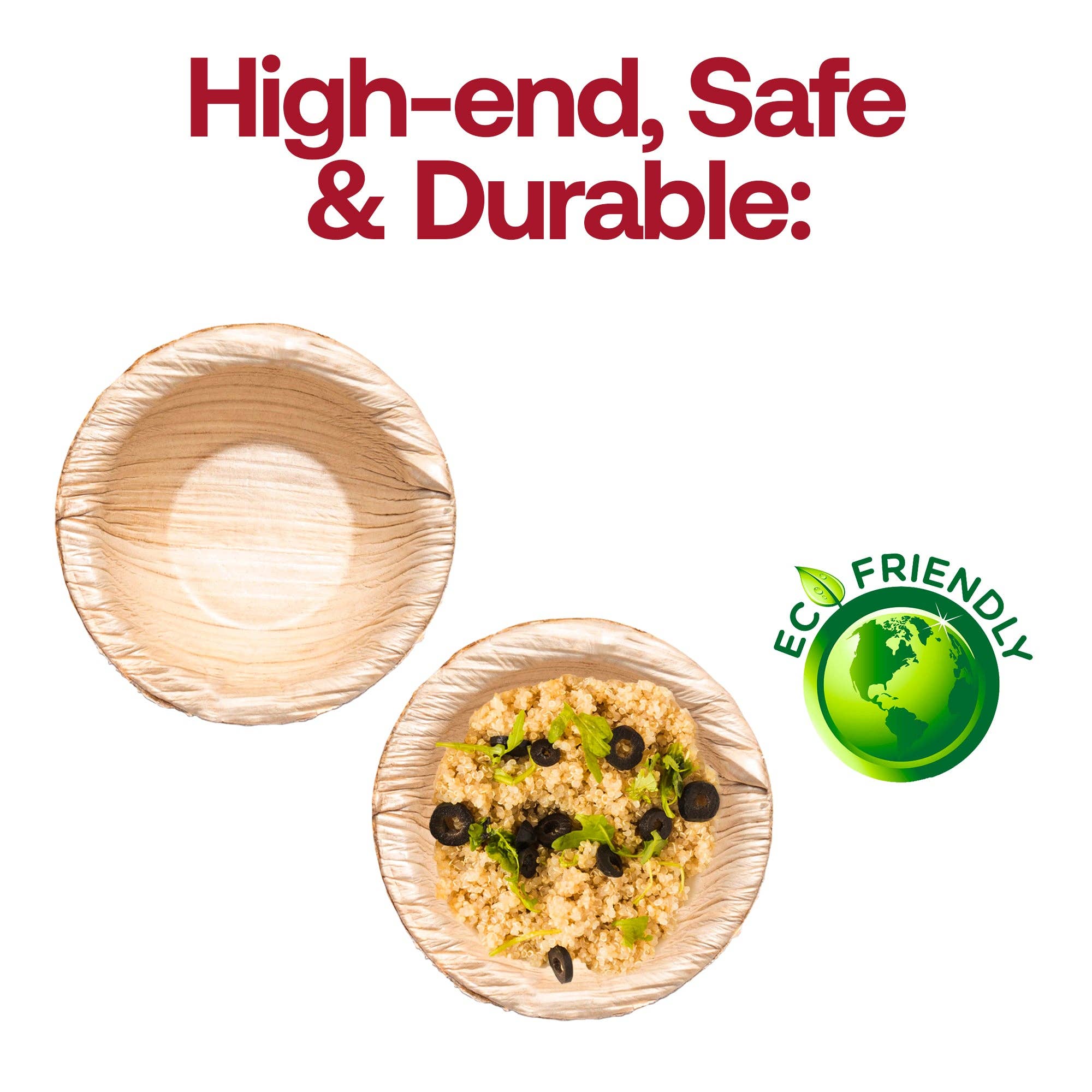 Smarty had a Party - Wholesale Disposable Plate - 2.5" Round Palm Leaf Eco Friendly Mini Dip Bowls - 100 pcs4