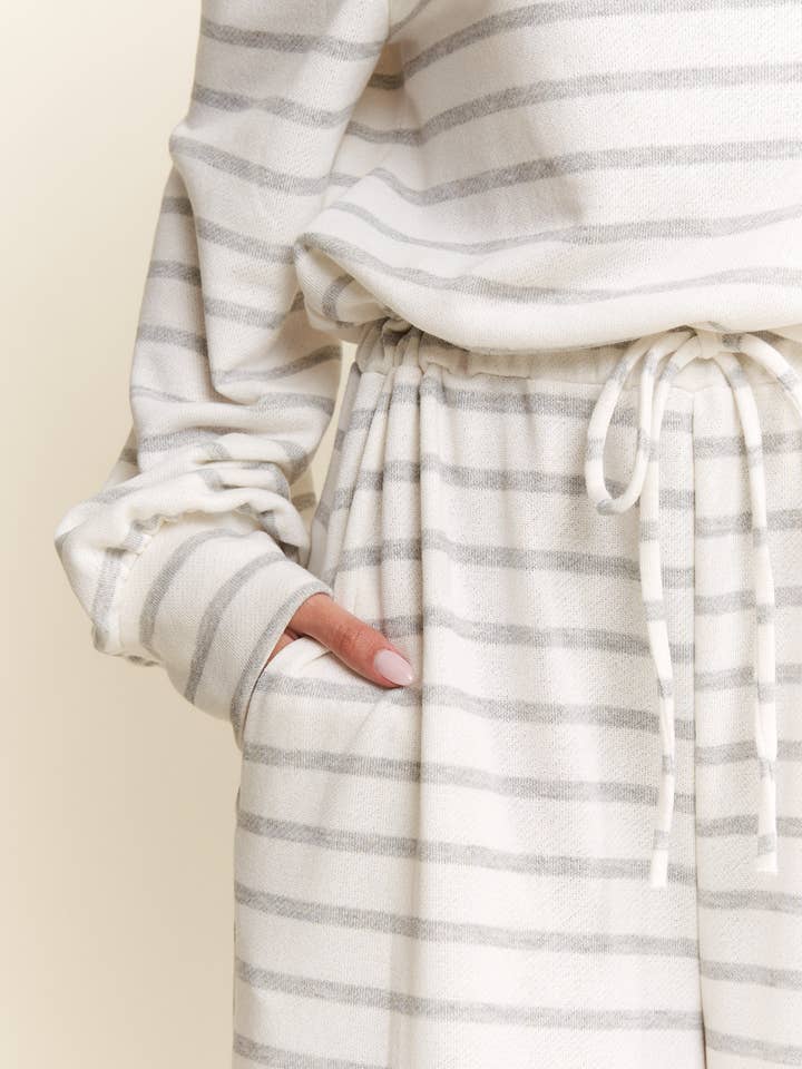 JADE BY JANE PLUS - Wholesale Jumpsuit - Women's - (PLUS SIZE) OFF-SHOULDER STRIPED TERRY JUMPSUIT15