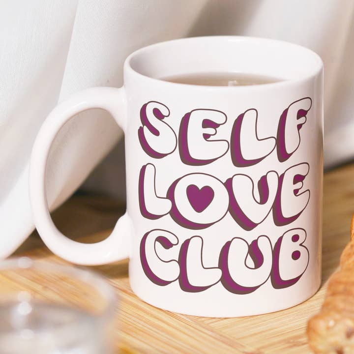 Tazza da caffè Self Love Club, 2 per la vendita all'ingrosso da parte di My Dharma Shoppe