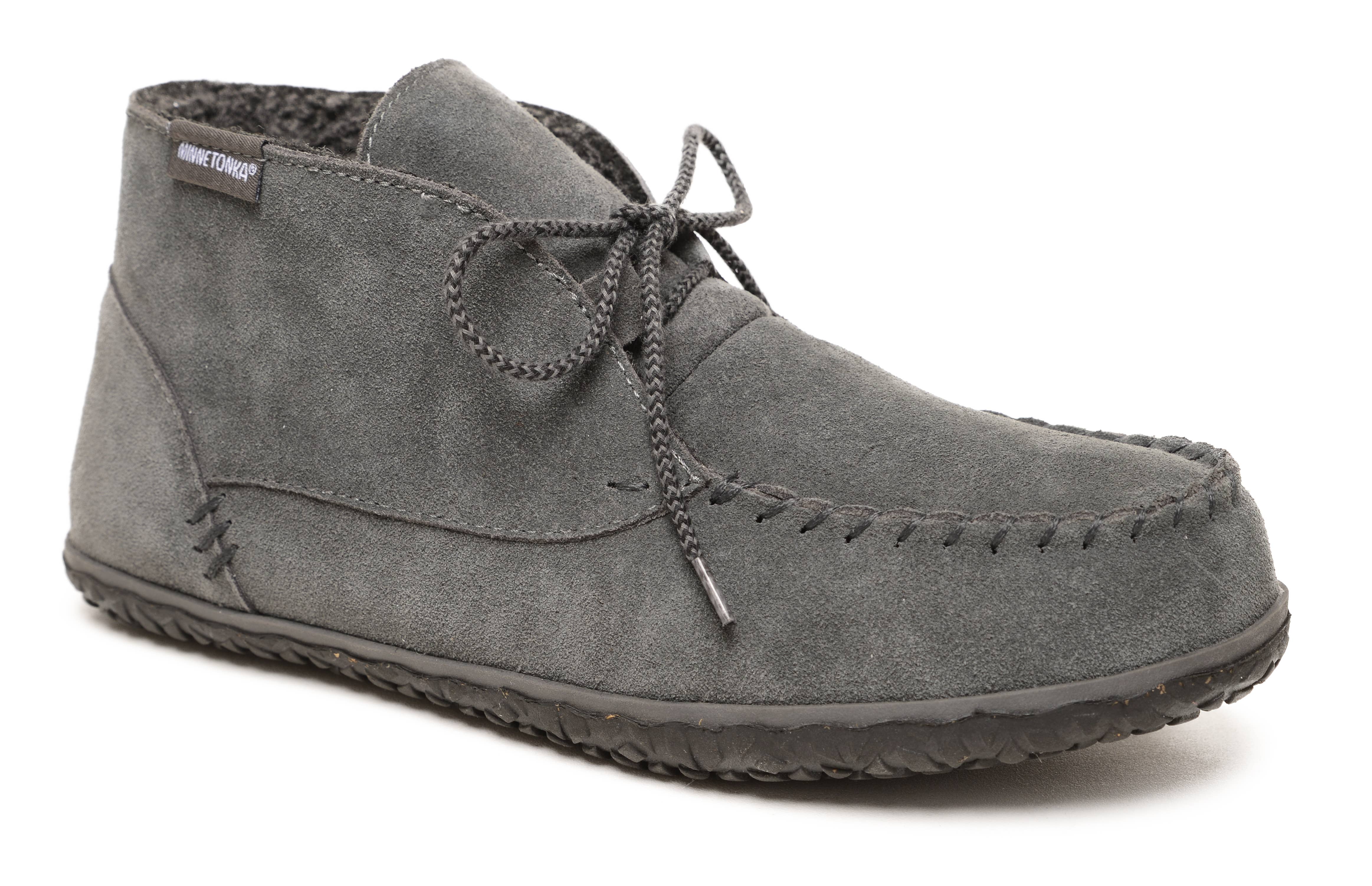 Minnetonka - Wholesale Slippers - Men's - Men's Torrey Suede Slipper Bootie w/ Cozy Berber Lining