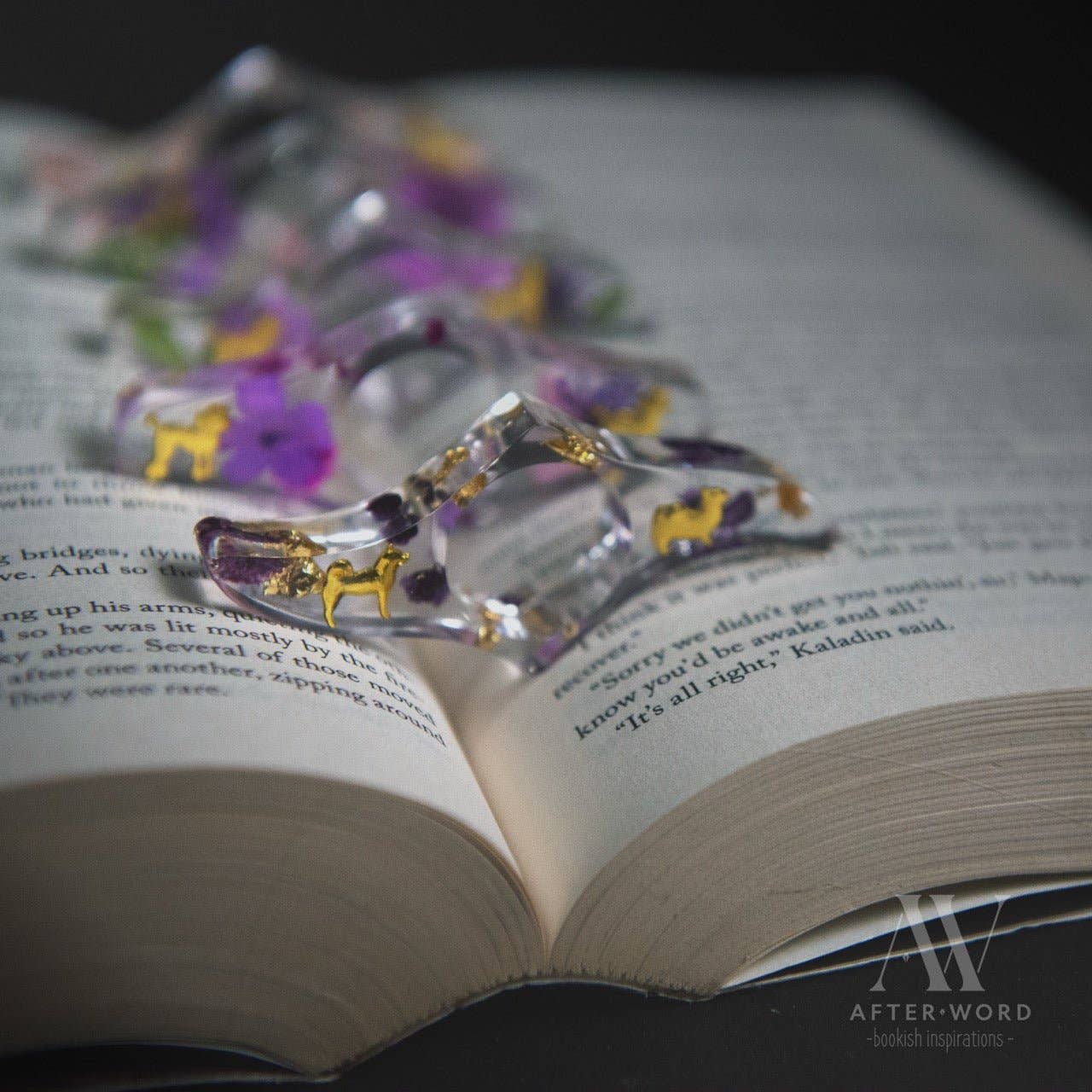 After Word - Wholesale Bookmark - Floral Resin Page Holders1