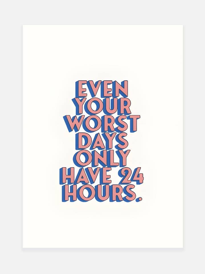24 Hours Print for wholesale by Noonstead