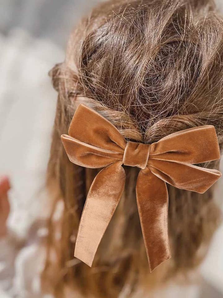 Velvet Hair Bow and Clips Accessory for wholesale by PiPPY | Kantha Clothing