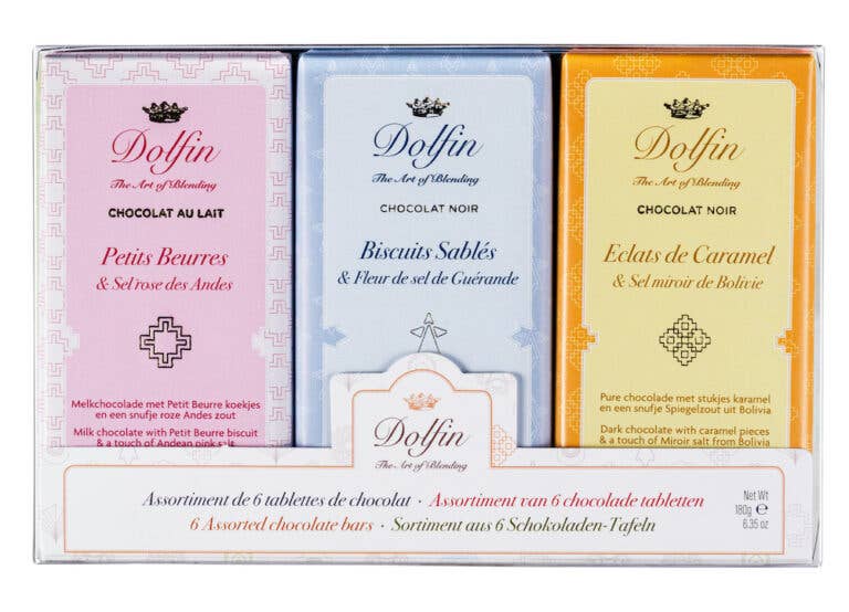 Dolfin - Wholesale Chocolate Box - Set of 6 “Sweet and Salty” Tablets0