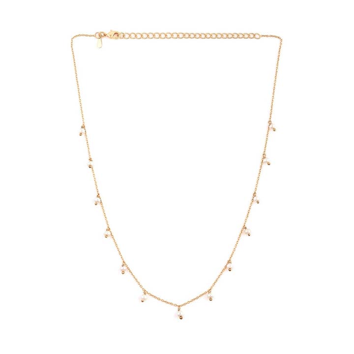 Pearls Galore Pearl Droplets Chokerhalskette Gold für den Großhandel von Protsaah